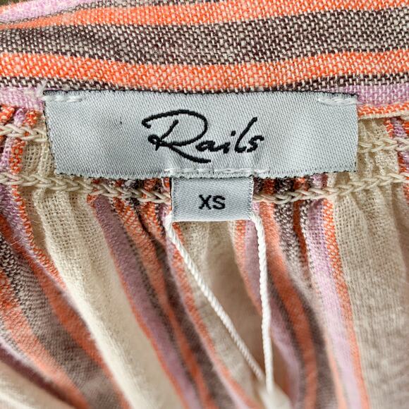 Rails Augustine Camino Stripe Linen Mini Dress XS NWT - Picture 10 of 12